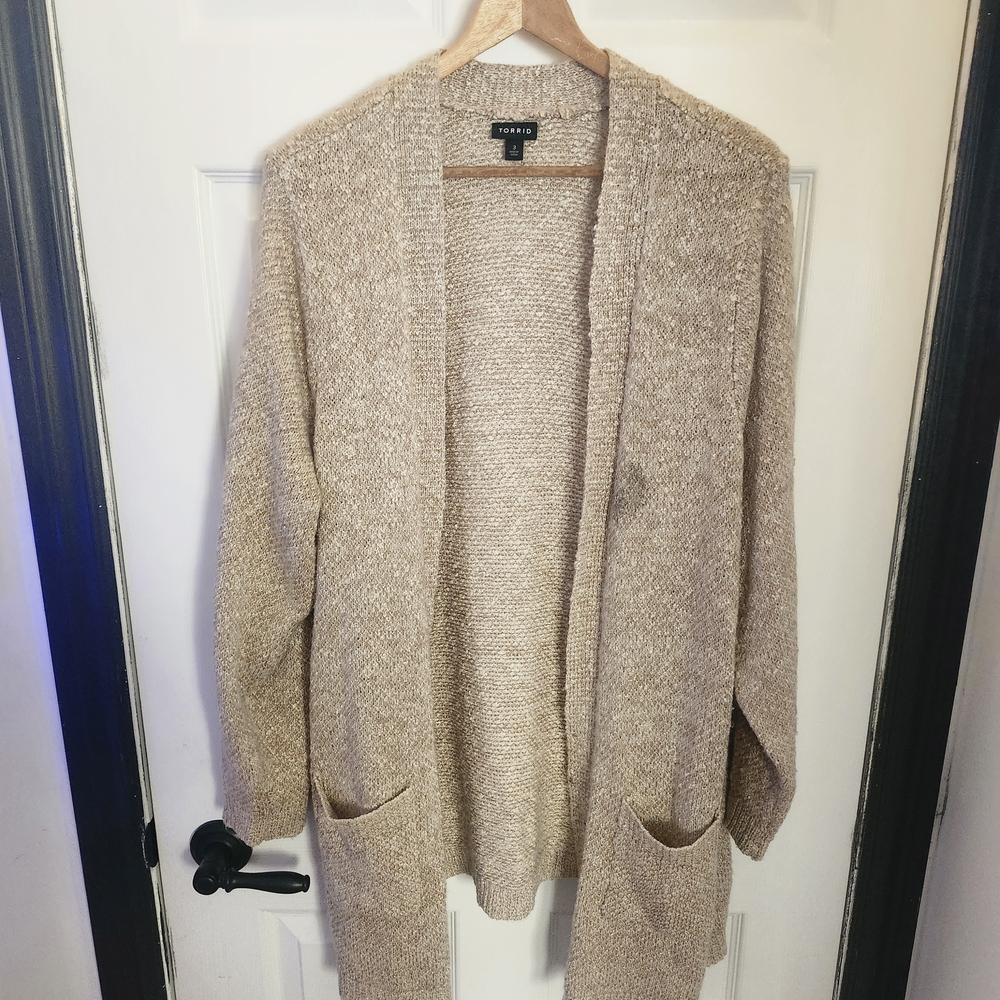 Torrid Cozy Tan Cardigan